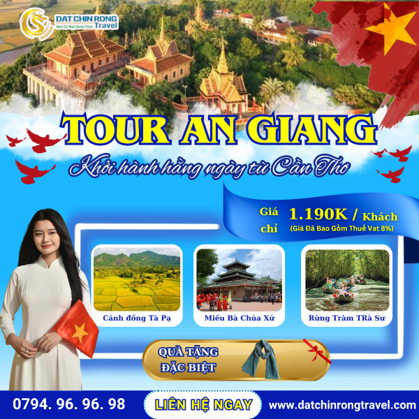 Tour Ghép Miền Tây Lễ 2/9/2025: Cần Thơ - An Giang - Châu Đốc - Rừng Tràm Trà Sư